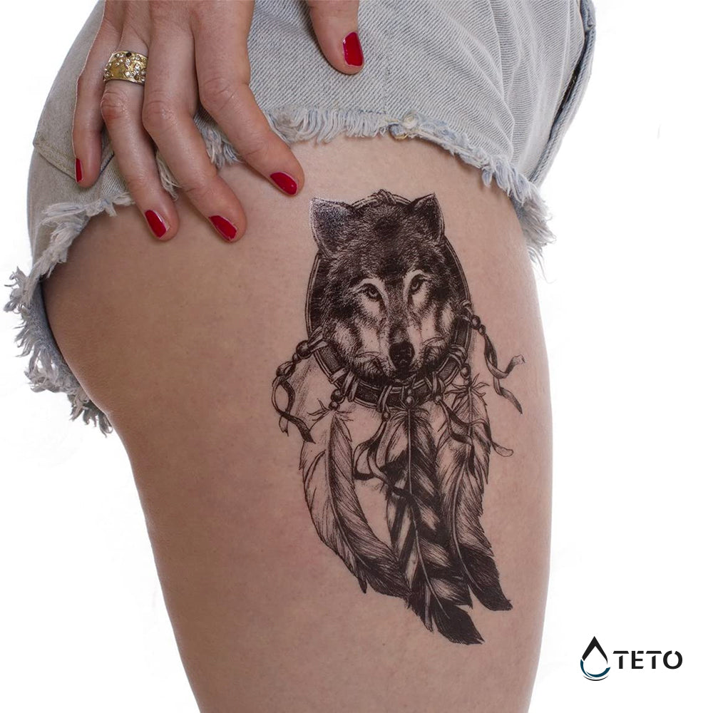 Hvatač snova - vuk - TETO Privremene Tetovaže