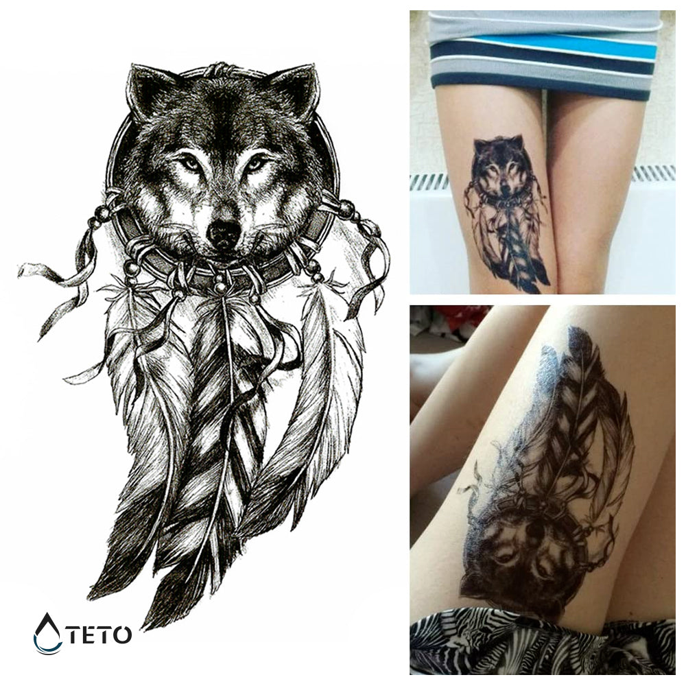 Hvatač snova - vuk - TETO Privremene Tetovaže