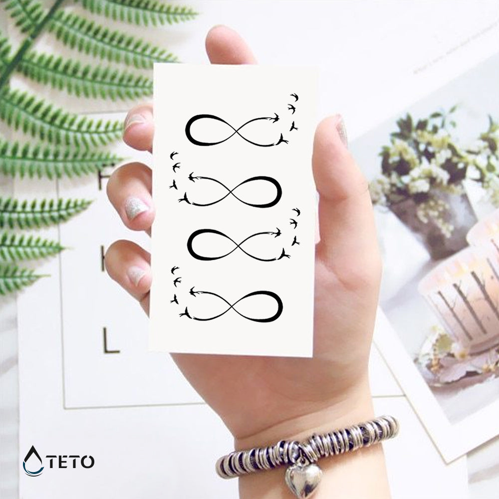Beskočno s pticama – set - TETO Privremene Tetovaže
