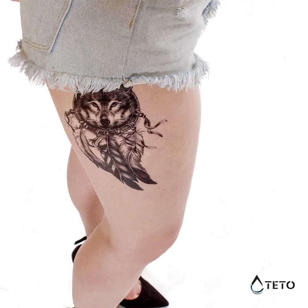 Hvatač snova - vuk - TETO Privremene Tetovaže
