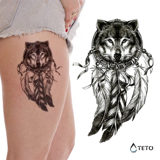 Hvatač snova - vuk - TETO Privremene Tetovaže
