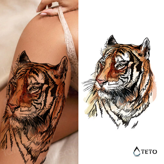 Nacrtan tigar - TETO Privremene Tetovaže