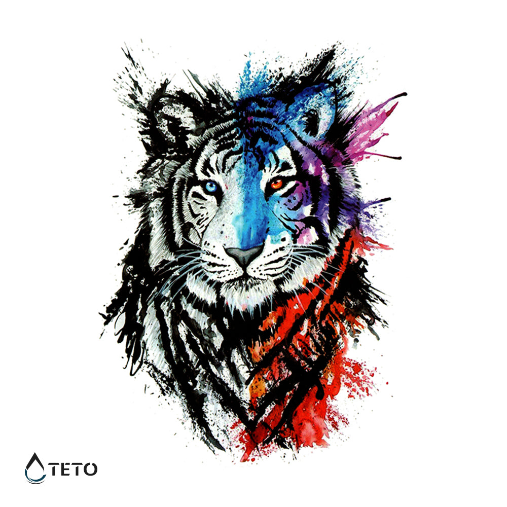 Dvobojni tigar - TETO Privremene Tetovaže