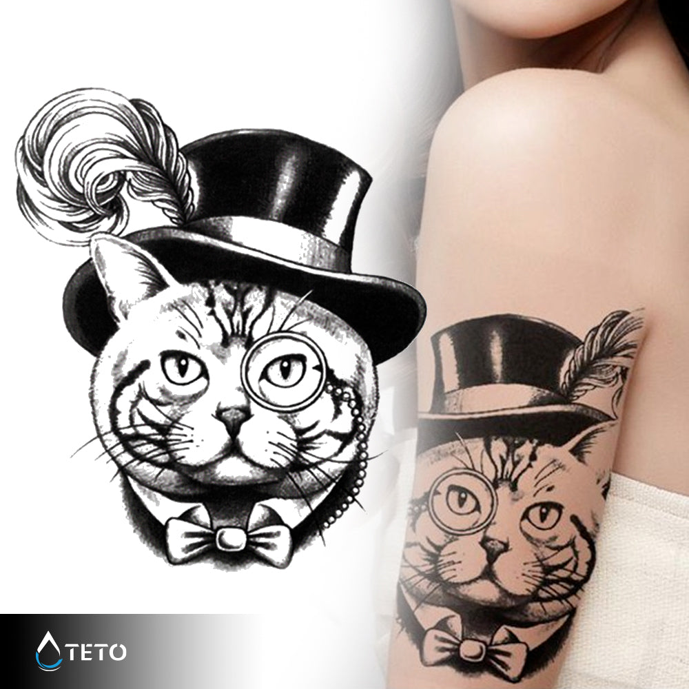 Elegantna mačka - TETO Privremene Tetovaže