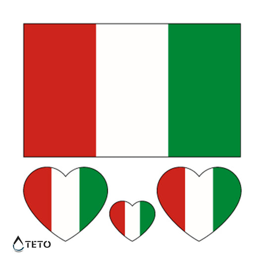 Italijanska zastava - set - TETO Privremene Tetovaže
