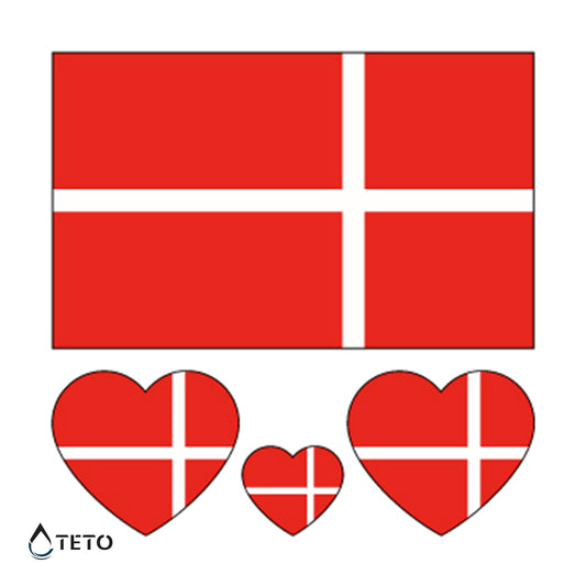 Danska zastava - set - TETO Privremene Tetovaže