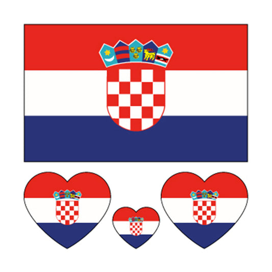 Hrvatska zastava - set - TETO Privremene Tetovaže