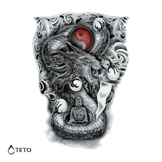 Zmija Yin-Yang - TETO Privremene Tetovaže
