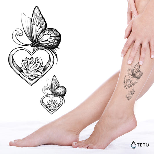Leptir u srcu - set - TETO Privremene Tetovaže