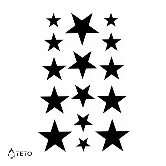Crne zvezde – set - TETO Privremene Tetovaže