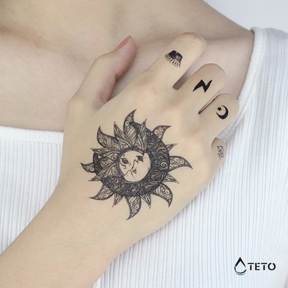 Sunce i mesec - TETO Privremene Tetovaže