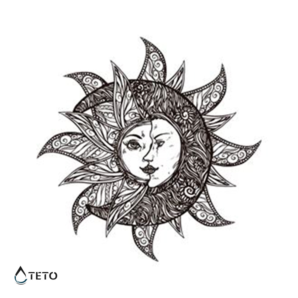 Sunce i mesec - TETO Privremene Tetovaže