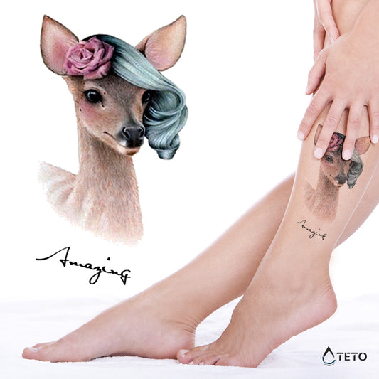 Jelen s frizurom - TETO Privremene Tetovaže