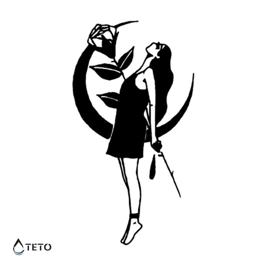 Žena s ružom - TETO Privremene Tetovaže