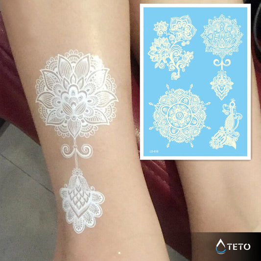 Mandala tip M - bele - set - TETO Privremene Tetovaže