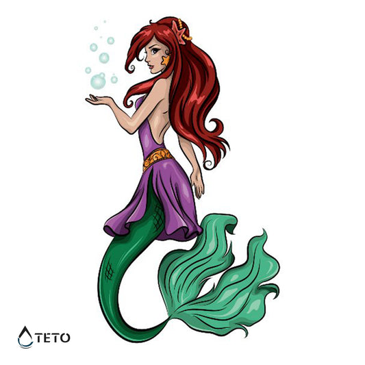 Crvenokosa sirena - TETO Privremene Tetovaže