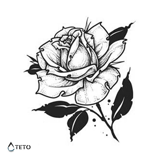 Bela ruža - TETO Privremene Tetovaže