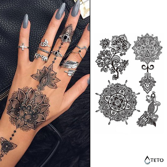 Mikromandalas i cveće - set - TETO Privremene Tetovaže